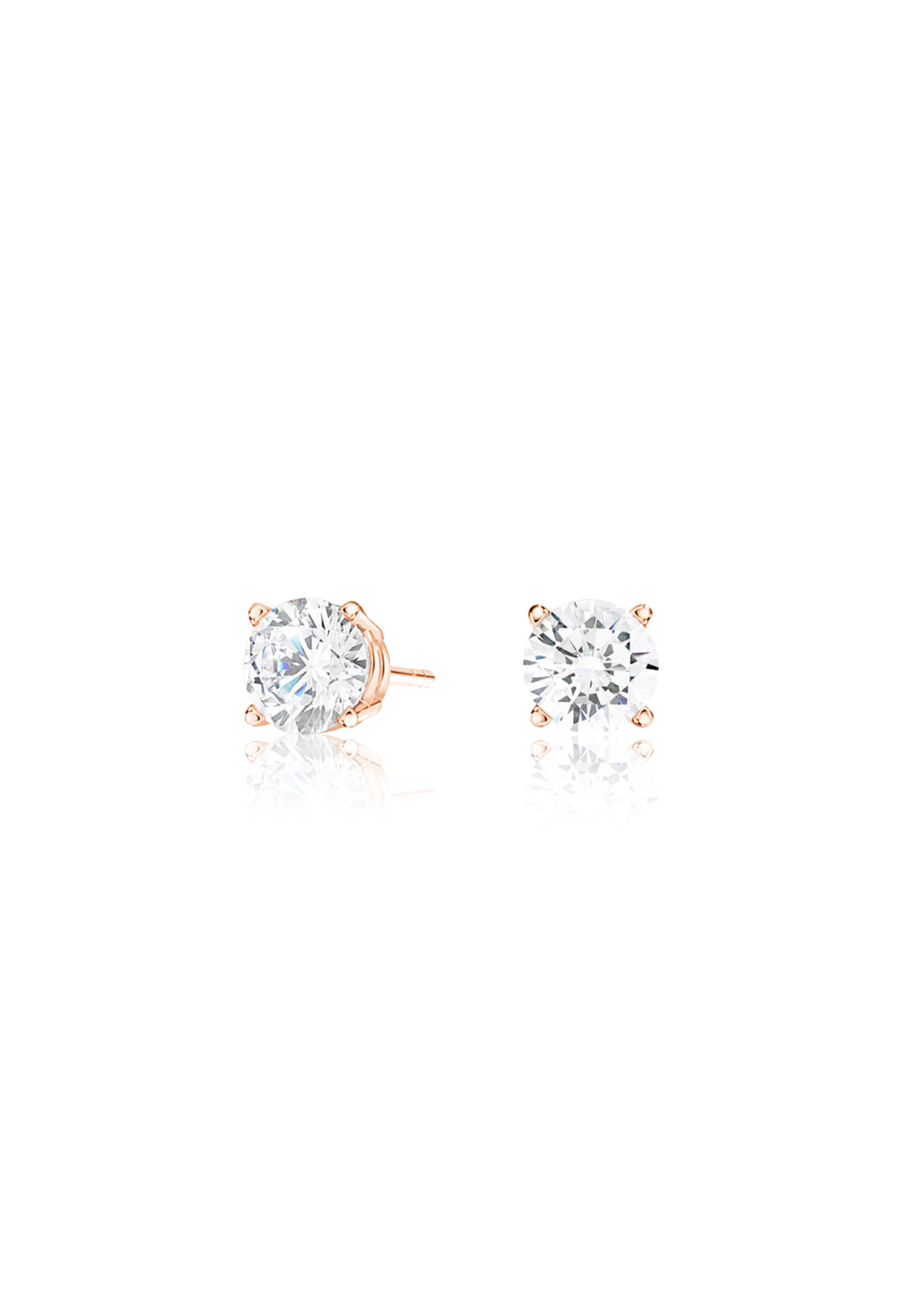 Round Cut Diamond Earrings 1.0 Carat - Fenom & Co.