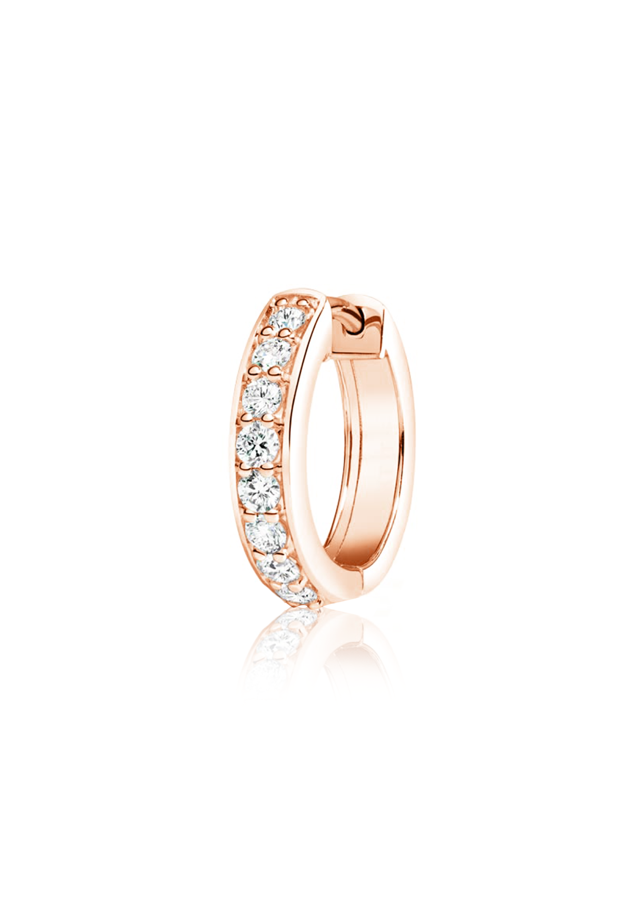 Diamond Hoop Earrings (Halfway) - Fenom & Co.