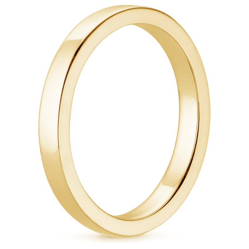 Comfort Flat Solid Gold Ring (2mm) - Fenom & Co.