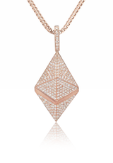 Ethereum Piece Pendant Fully Iced Out - Fenom & Co.