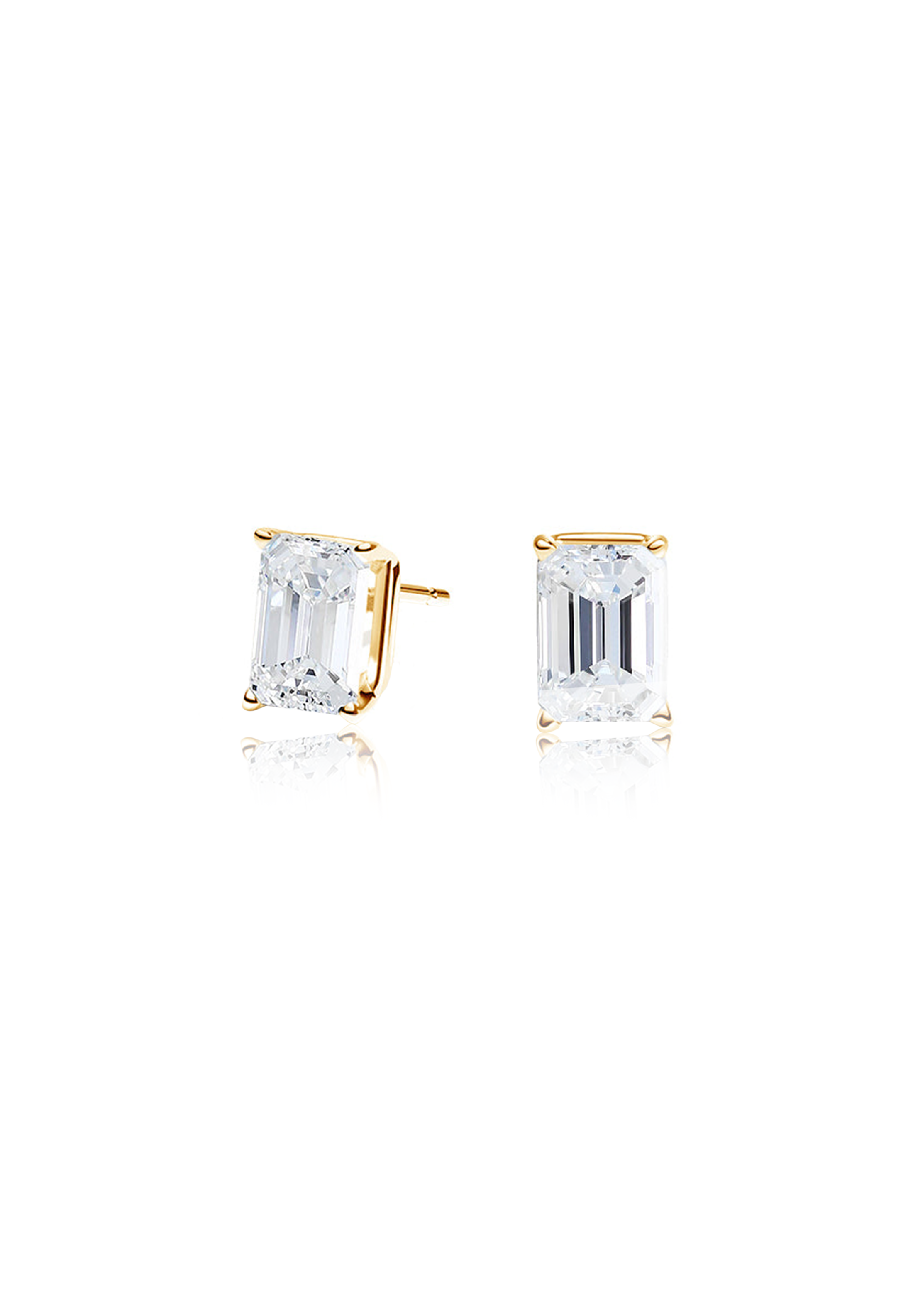 Emerald Cut Diamond Earrings 1.0 Carat - Fenom & Co.