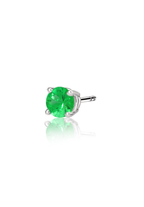Green Round Cut Emerald Earrings 1.0 Carat - Fenom & Co.