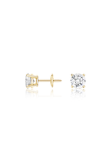 Round Cut Diamond Earrings 1.0 Carat - Fenom & Co.