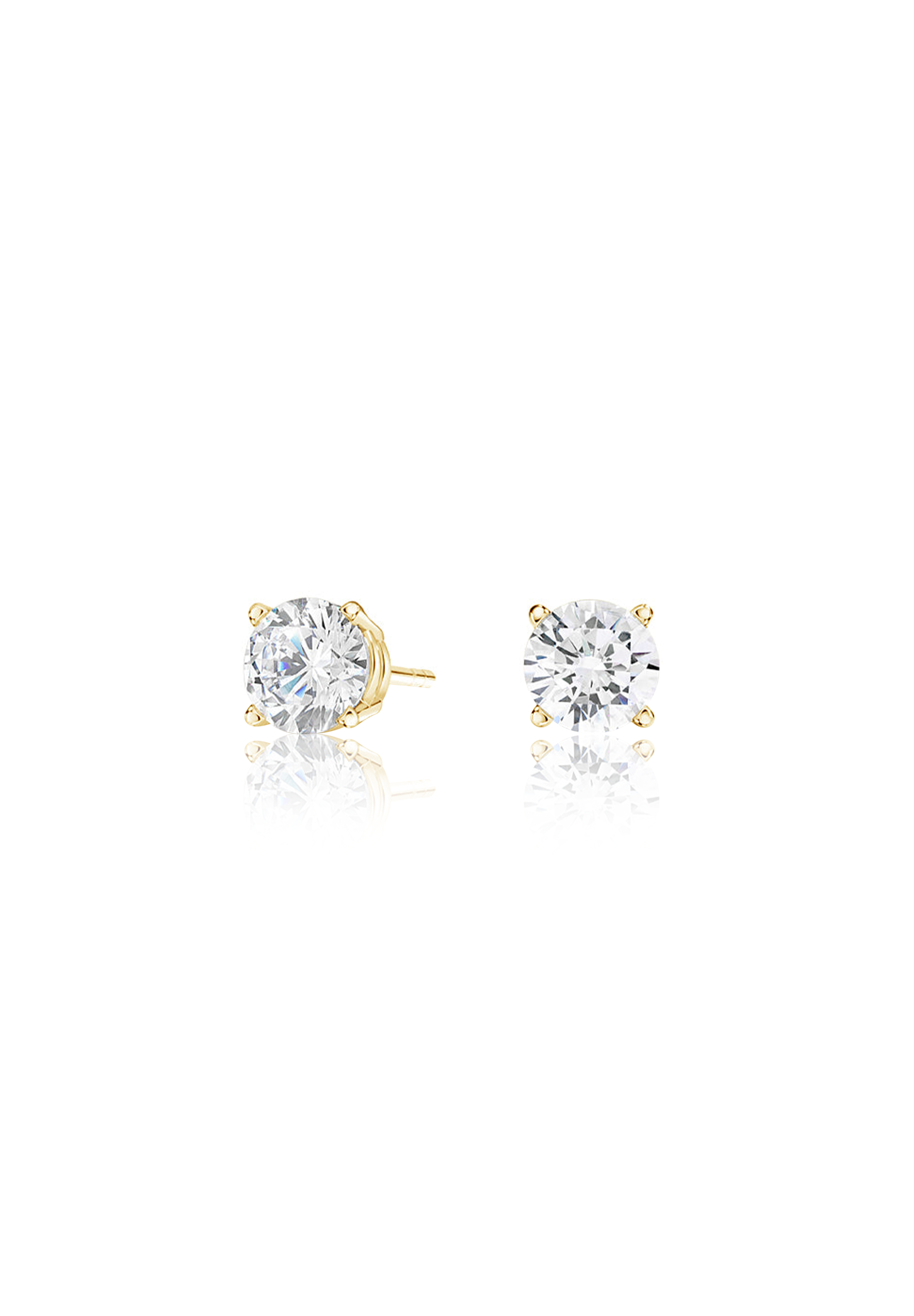 Round Cut Diamond Earrings 1.0 Carat - Fenom & Co.