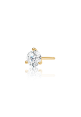 Round Cut Diamond Earrings 1.0 Carat (3-Prongs) - Fenom & Co.