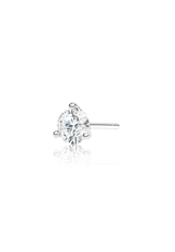 Round Cut Diamond Earrings 1.0 Carat (3-Prongs) - Fenom & Co.
