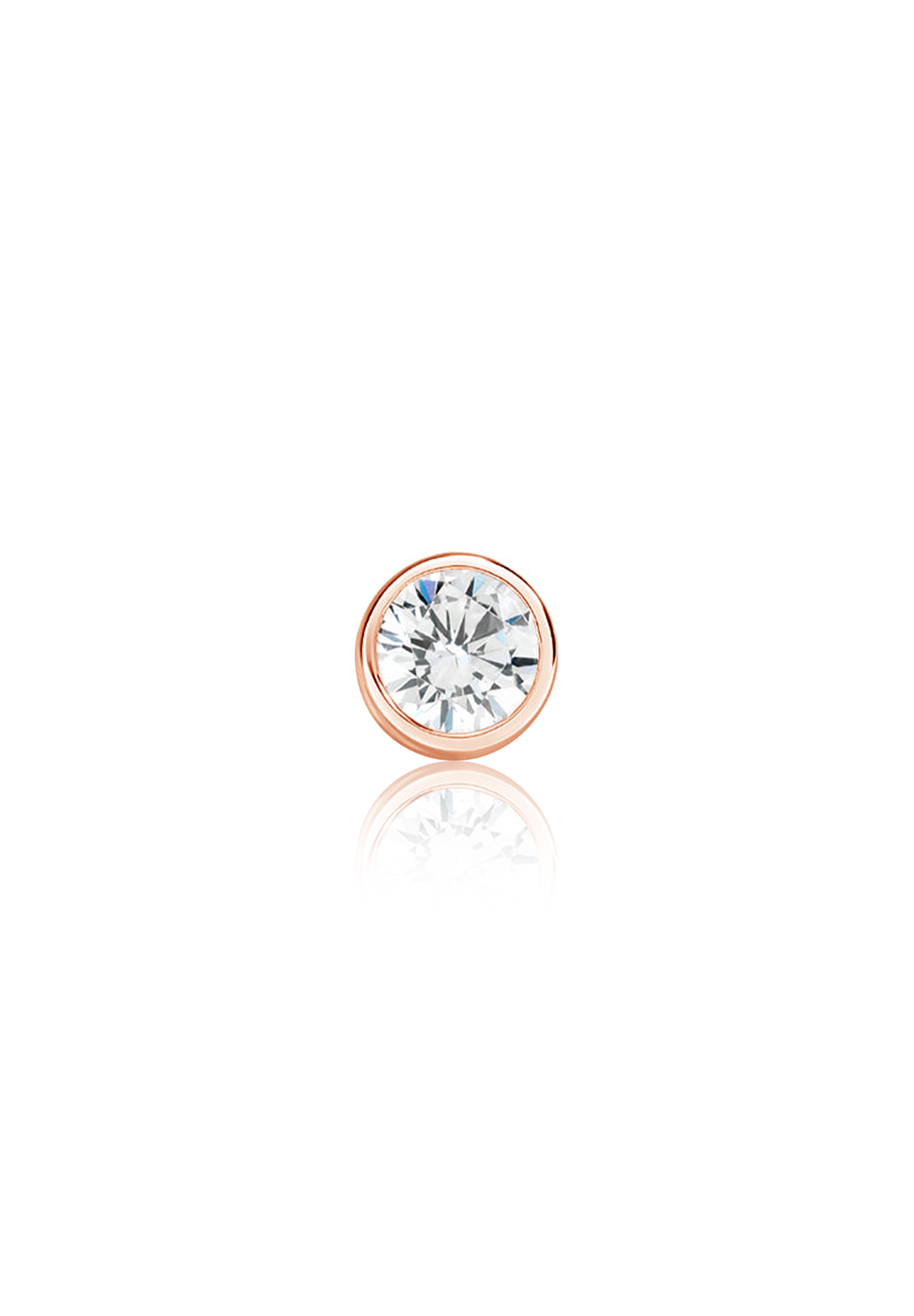 Round Cut Diamond Earrings 1.0 Carat (Bezel Set) - Fenom & Co.