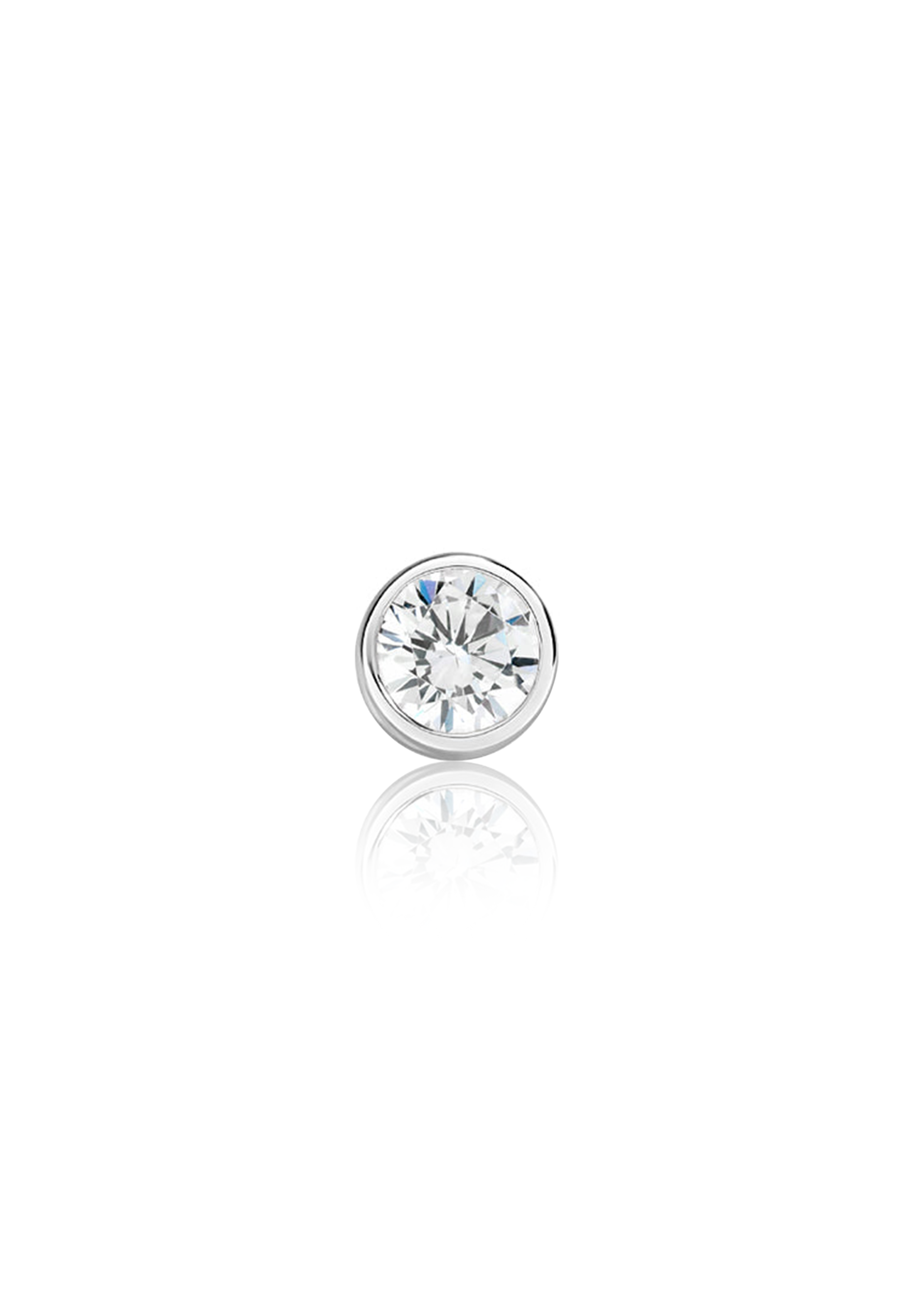 Round Cut Diamond Earrings 1.0 Carat (Bezel Set) - Fenom & Co.