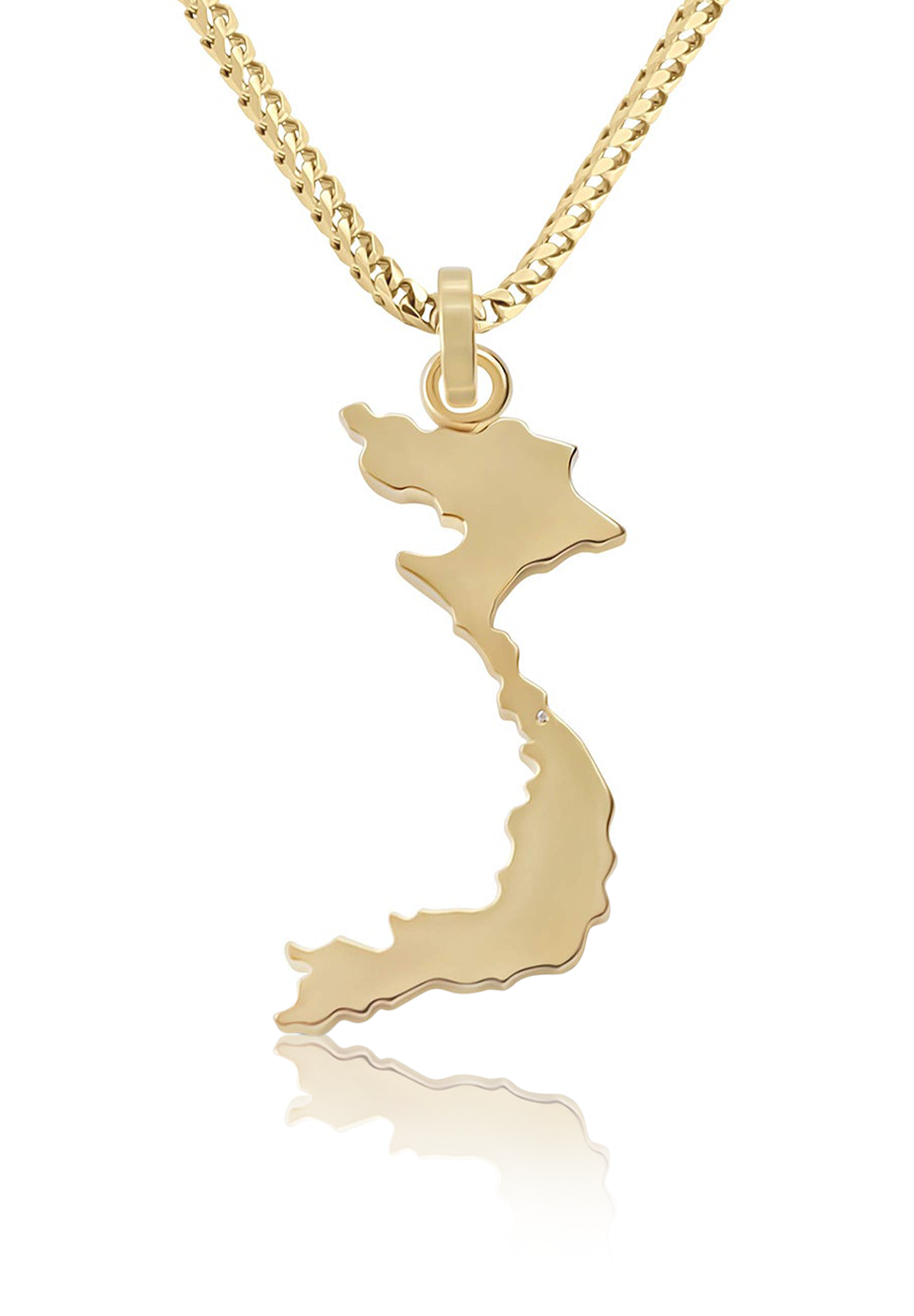 Solid Gold Vietnam Pendant - Fenom & Co.