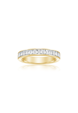 1 Row Channel Set Diamond Solid Gold Ring (Halfway) - Fenom & Co.