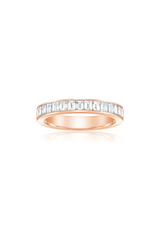1 Row Channel Set Diamond Solid Gold Ring (Halfway) - Fenom & Co.