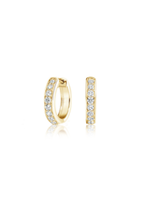 Diamond Hoop Earrings (Halfway) - Fenom & Co.