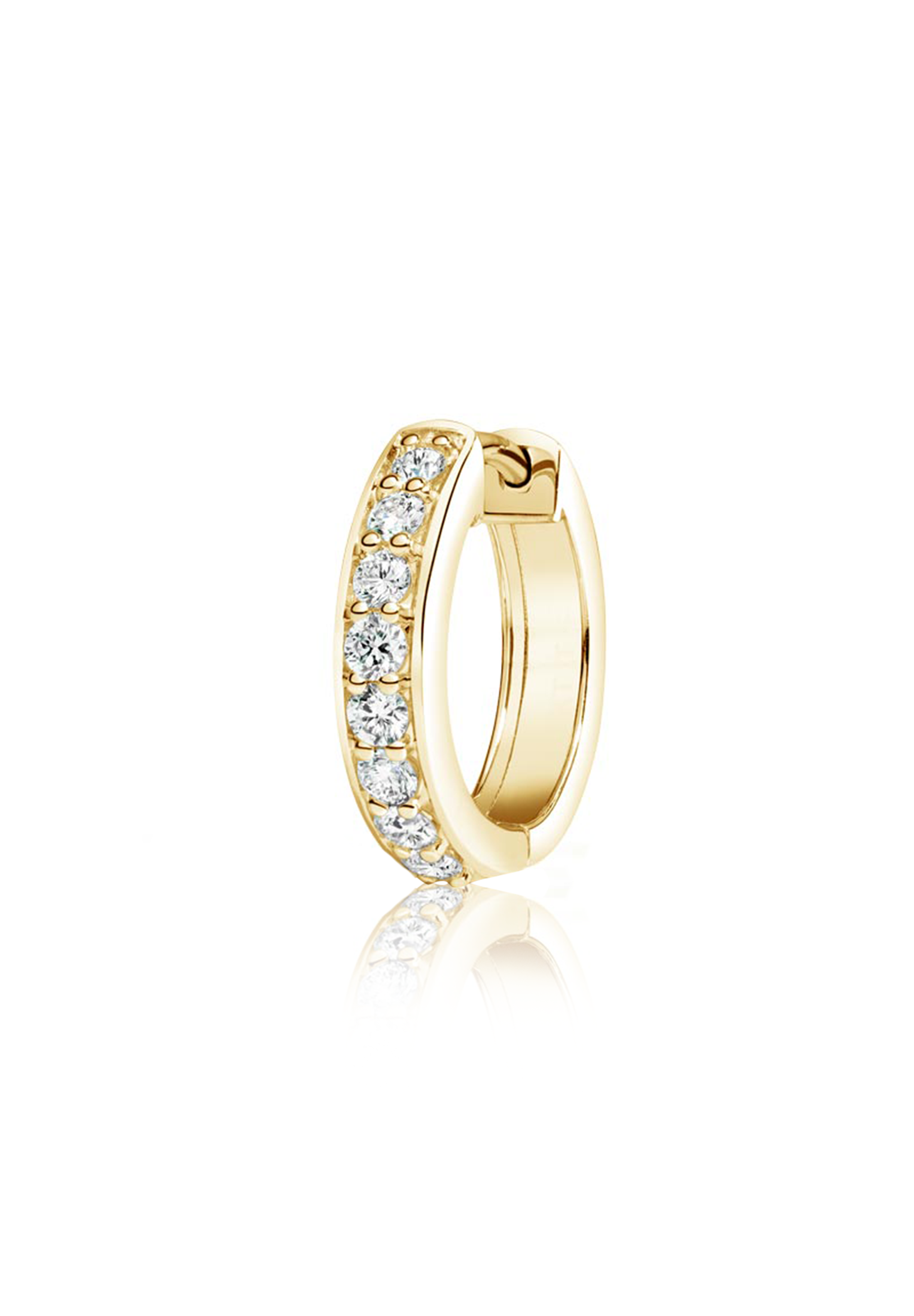 Diamond Hoop Earrings (Halfway) - Fenom & Co.