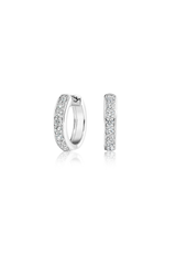 Diamond Hoop Earrings (Halfway) - Fenom & Co.