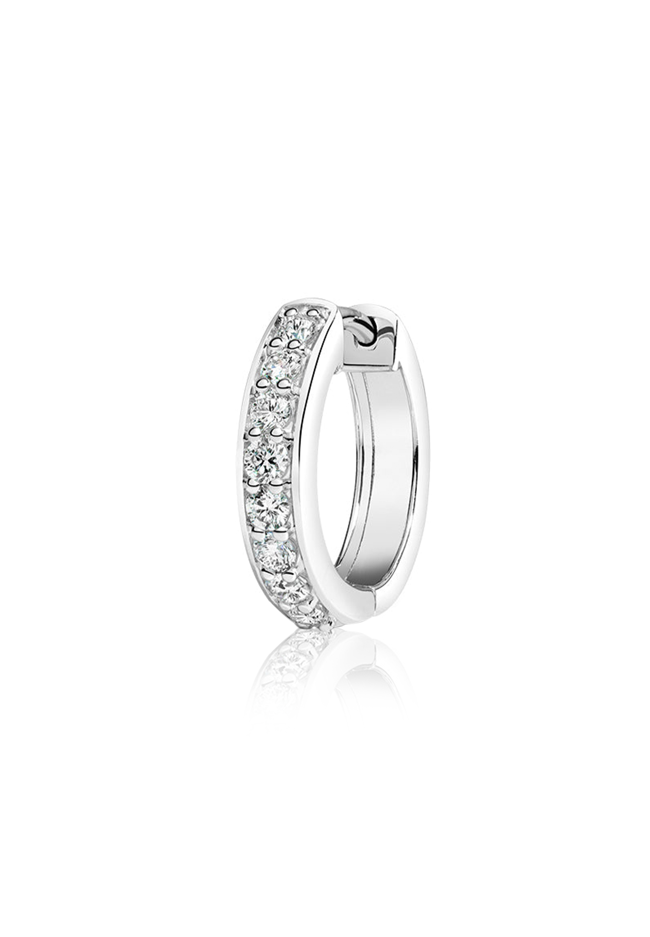 Diamond Hoop Earrings (Halfway) - Fenom & Co.