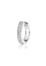 Diamond Hoop Earrings (Halfway) - Fenom & Co.