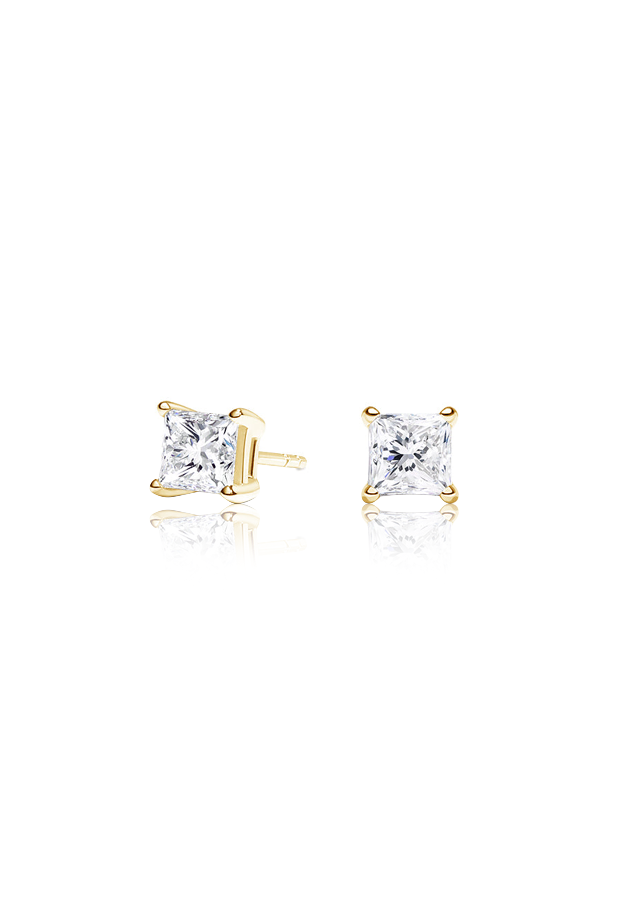 Princess Cut Diamond Earrings 1.0 Carat - Fenom & Co.