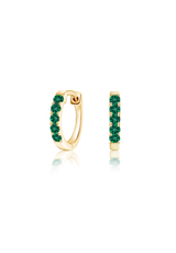 Green Emerald Hoop Earrings (Halfway) - Fenom & Co.